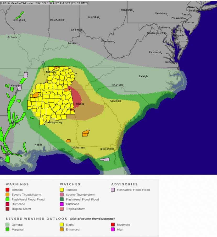 Tornado watch for most of Middle TN – Meteorologist Mark