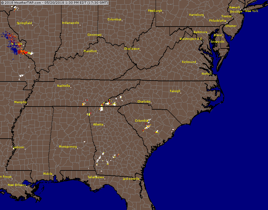 Severe storms to our west, isolated storms on the plateau