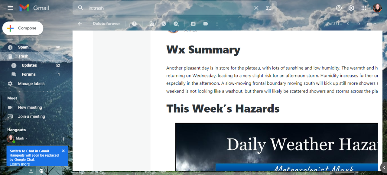 Screenshot Meteorologist Mark