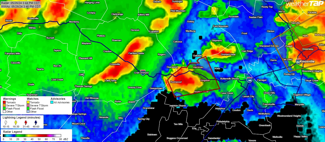 Tornado Warning Rockwood (moving away from us) Meteorologist Mark